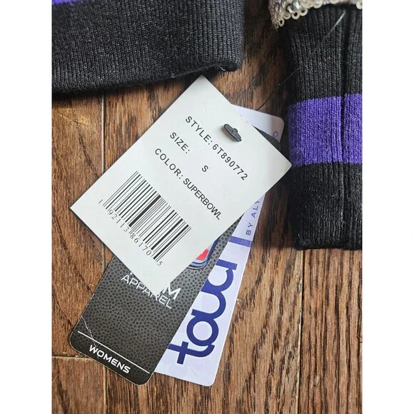 Alyssa Milano NFL Super Bowl 52 Minnesota BLKWomens Jacket Eagles Patriots S